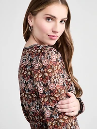 Chiffon Smocked Waist Mini Dress
