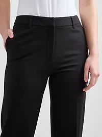 Mid Rise Ponte Straight Pant Black