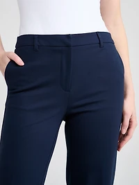 Mid Rise Ponte Straight Pant Navy