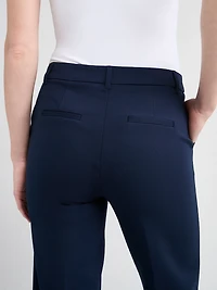 Mid Rise Ponte Straight Pant Navy