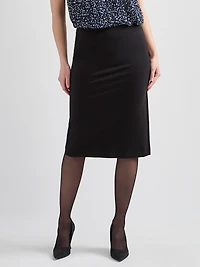 Ponte Long Pencil Skirt
