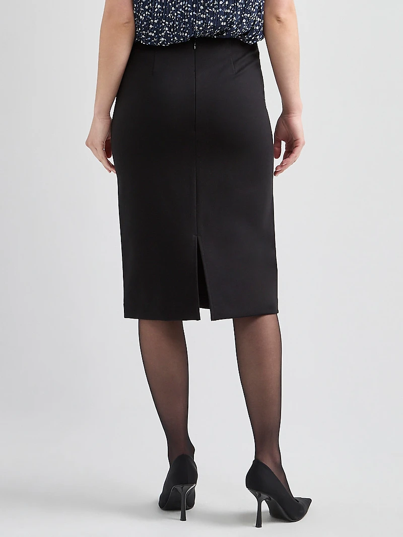 Ponte Long Pencil Skirt