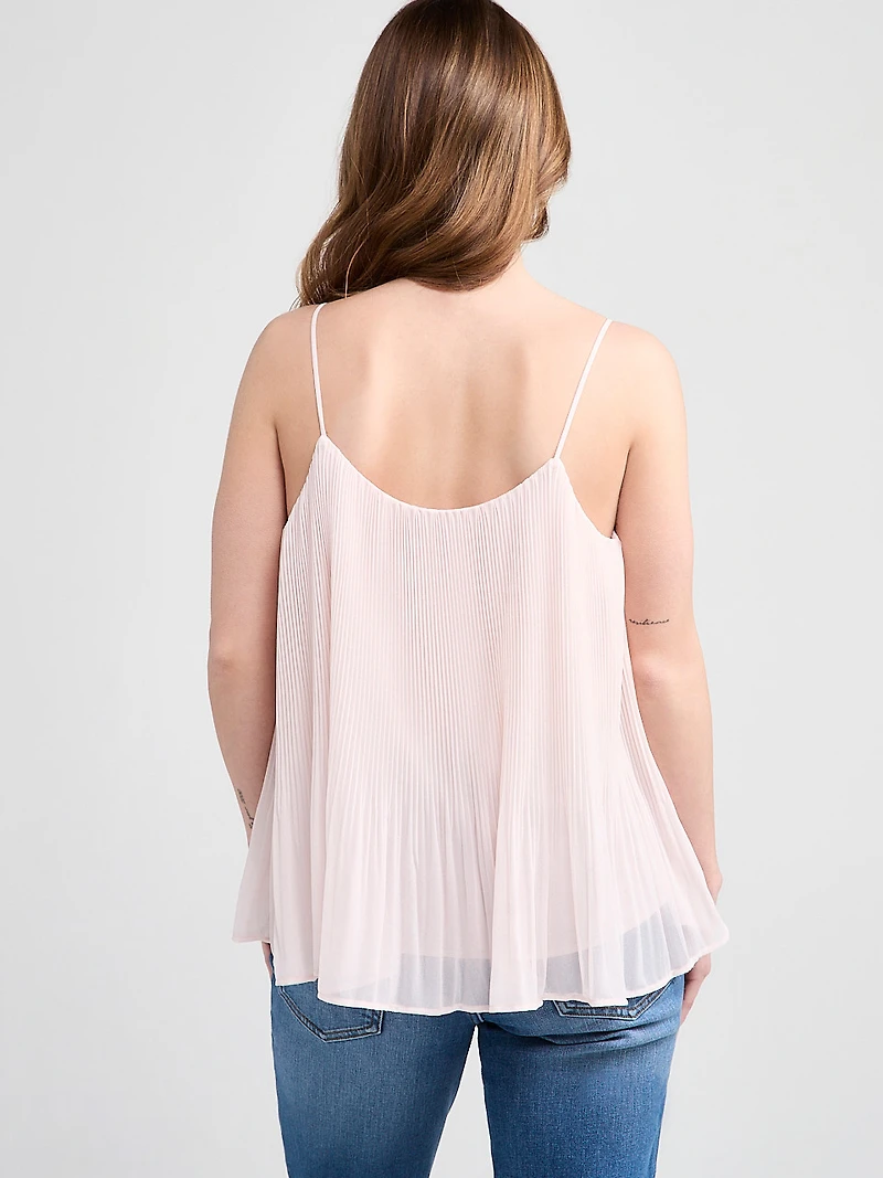 Release Pleat Lace Trim Top