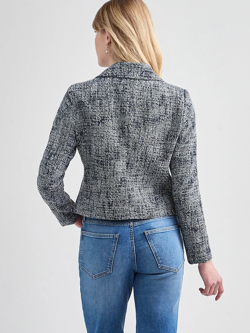 Tweed Double-Breasted Short Jacket