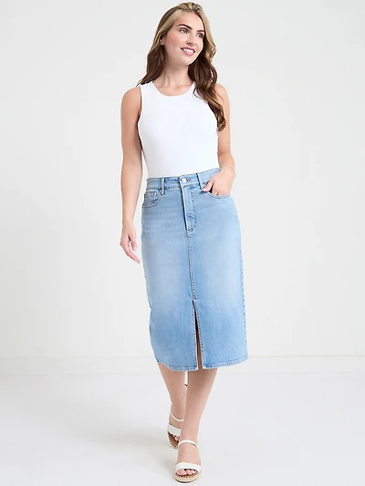 Denim Midi Skirt