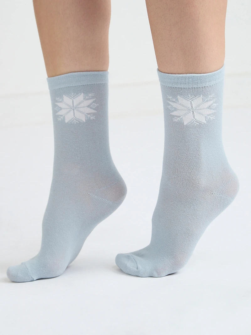 Crew Socks Beige Argyle
