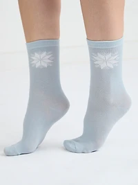 Crew Socks Beige Argyle