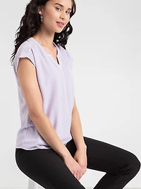 Linny Henley Extend Sleeve Orchid Petal