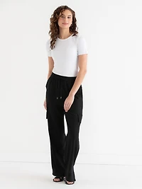 Short Sleeve Ribbed Crew Neck Top White