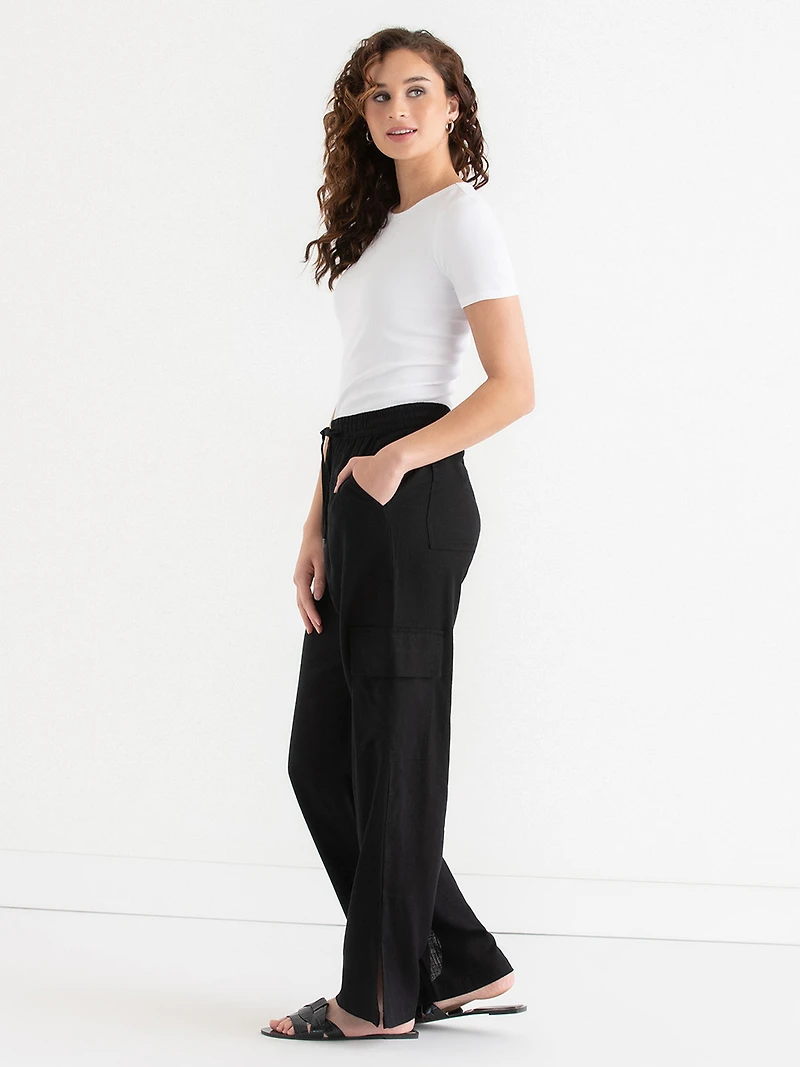 Short Sleeve Ribbed Crew Neck Top White