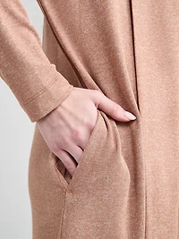 Long Sleeve Duster Cardigan Cognac Melange