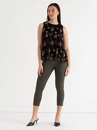 Audrey Skinny Crop Pant Microtwill - Beaujolais