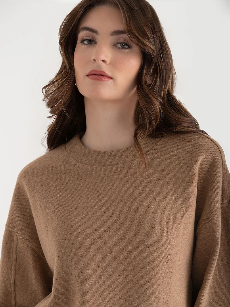 Soft Crewneck Sweater Camel