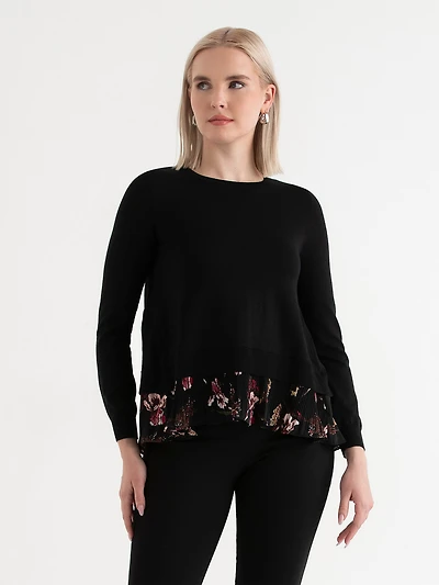 Fooler Sweater Black with Floral