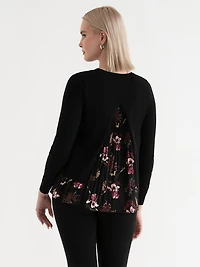 Fooler Sweater Black with Floral