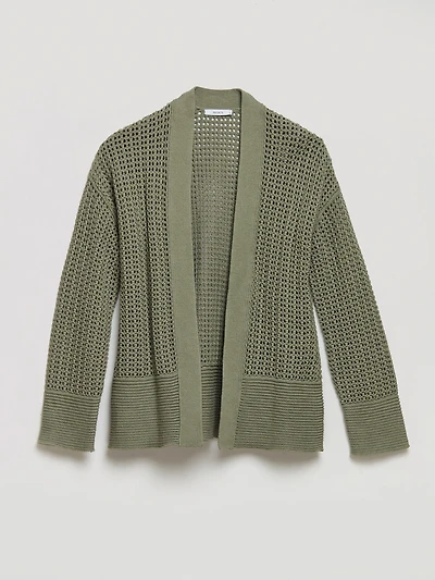 Open Stitch Cardigan Shadow