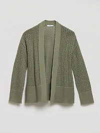 Open Stitch Cardigan Shadow