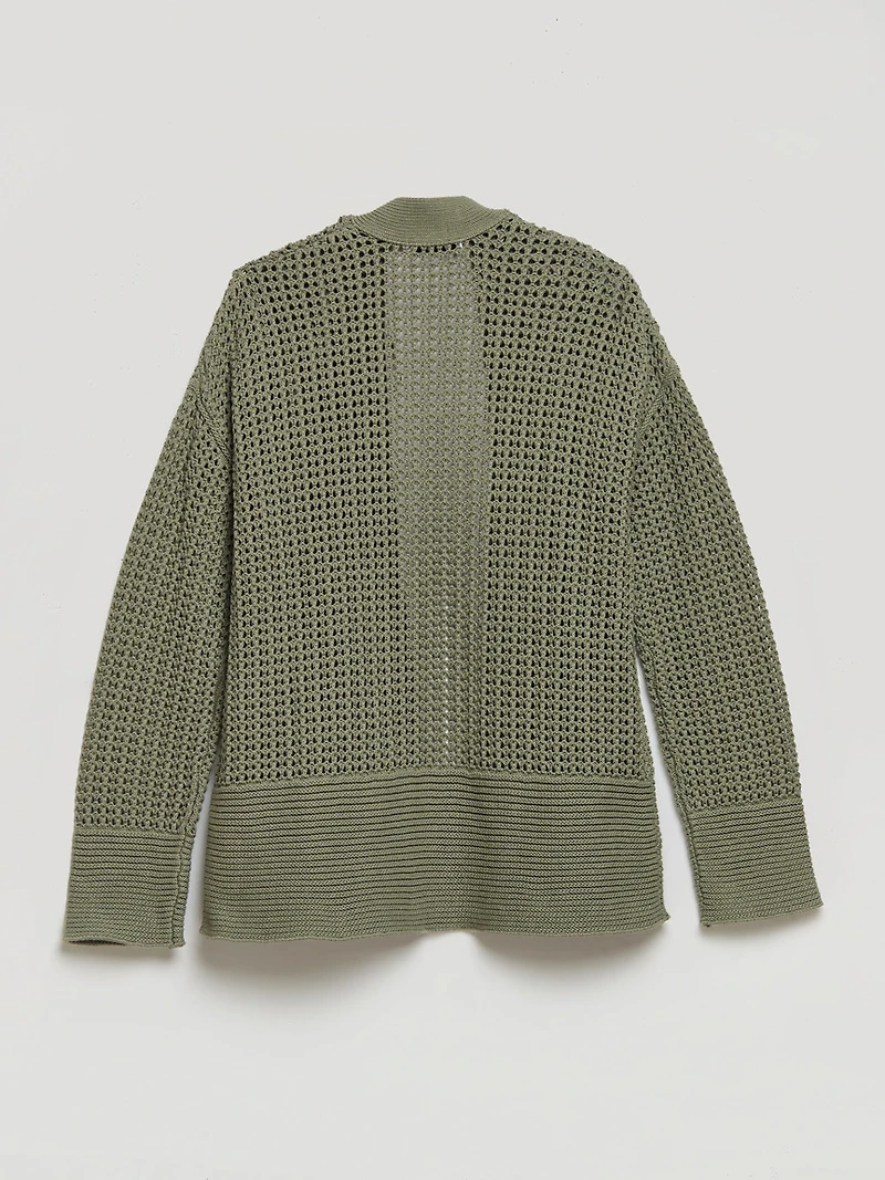 Open Stitch Cardigan Shadow