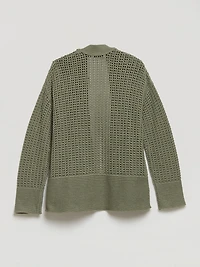 Open Stitch Cardigan Shadow