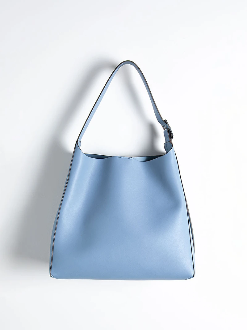 Big Buckle Shoulder Bag in Infinity Blue