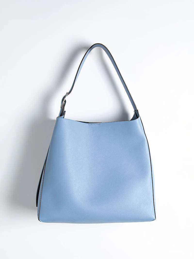 Big Buckle Shoulder Bag in Infinity Blue