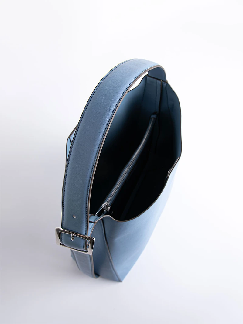 Big Buckle Shoulder Bag in Infinity Blue