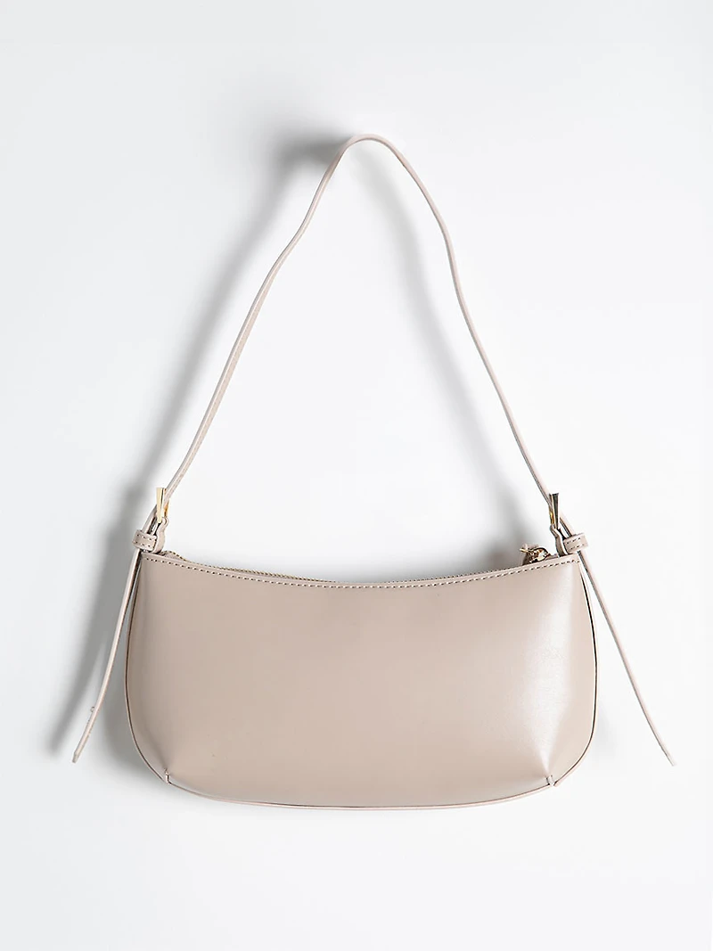 Sleek Shoulder Bag in Pumice Stone