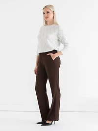 Pointelle Shimmer Pullover Sweater Blanc de