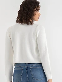Boucle Sweater Jacket Lucent White