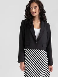 Cropped Blazer Black
