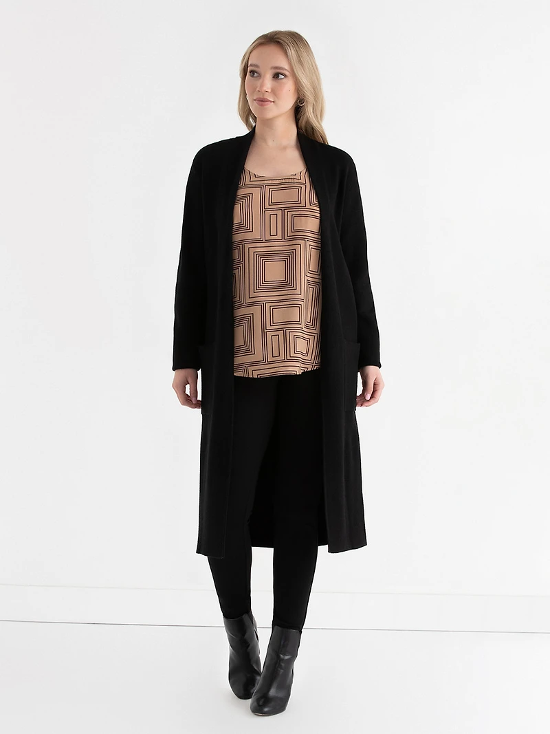 Lyla Textured Essential Print Tank Oversized Geo