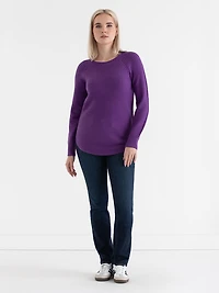 Crewneck Waffle Sweater Purple Magic