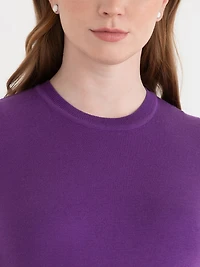 Cashmere Blend Crew Neck Sweater Purple Magic