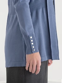 Rivet Detail Cardigan Infinity Blue