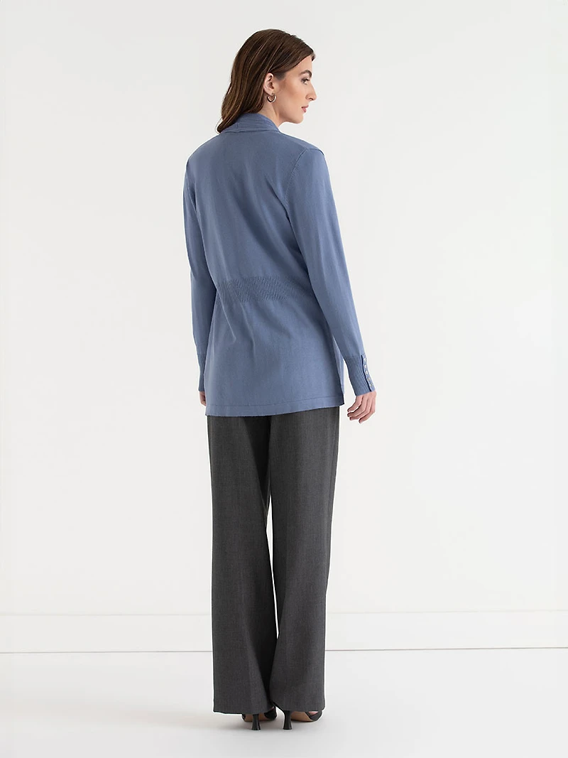 Rivet Detail Cardigan Infinity Blue
