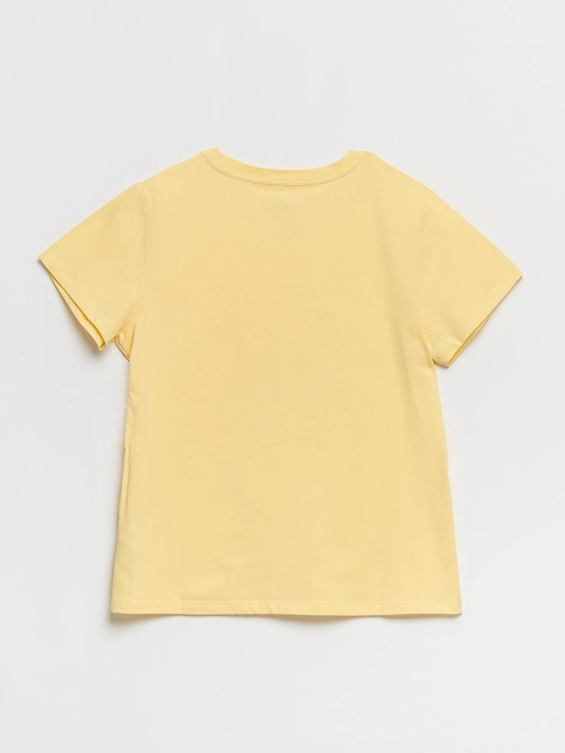 Relaxed Crew Neck T-Shirt Pale Banana