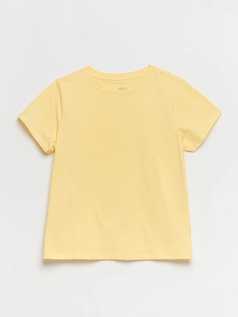 Relaxed Crew Neck T-Shirt Pale Banana