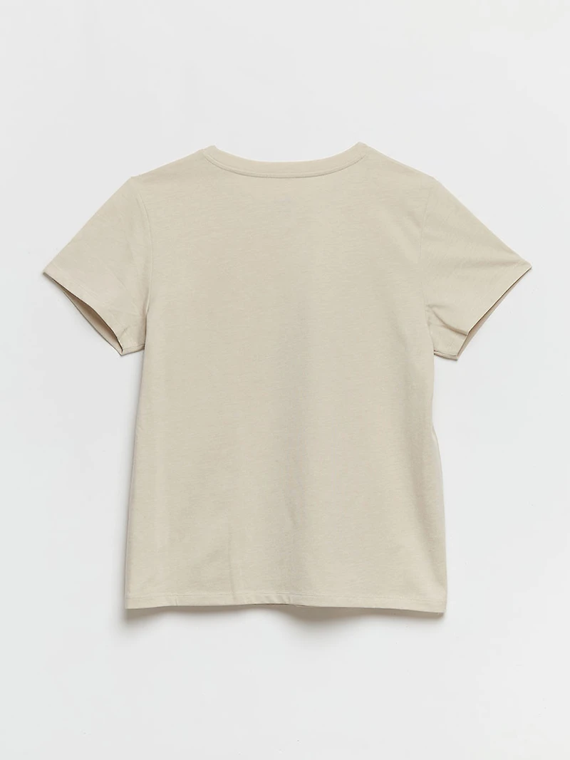 Relaxed Crew Neck T-Shirt with Lemon Print