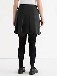Flippy Pleated Mini Skirt Charcoal