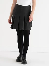 Flippy Pleated Mini Skirt Charcoal