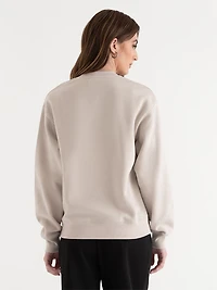 Classic Fit Cotton Crewneck Sweatshirt Pumice Stone