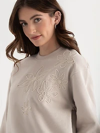 Classic Fit Cotton Crewneck Sweatshirt Pumice Stone