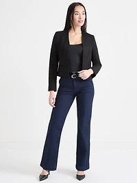 Open Collarless Short Blazer