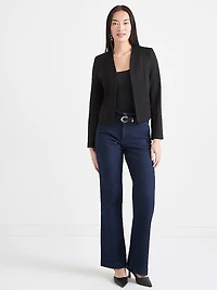 Open Collarless Short Blazer