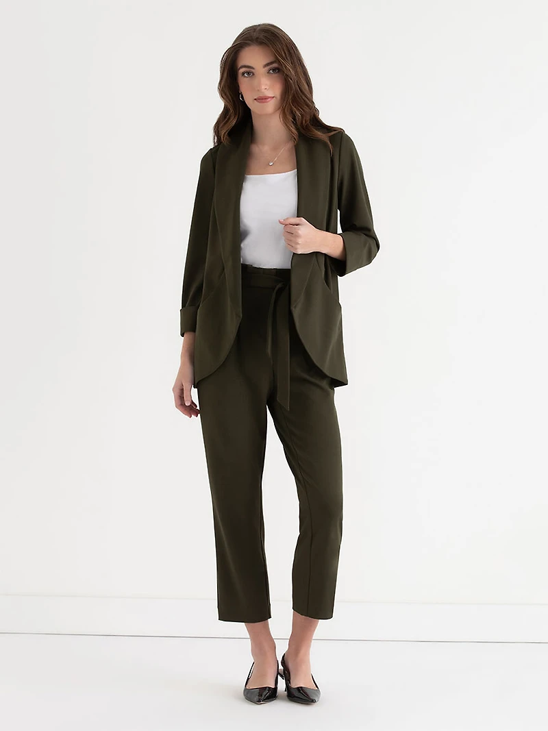 Forest Night Rich York Shawl Collar Blazer