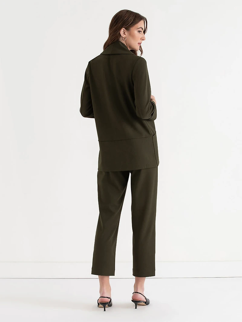 Forest Night Rich York Shawl Collar Blazer