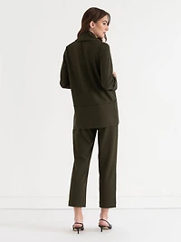 Forest Night Rich York Shawl Collar Blazer