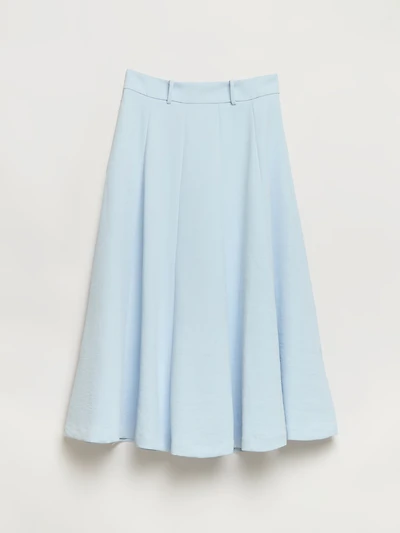 Kentucky Blue A-Line Crepe Skirt