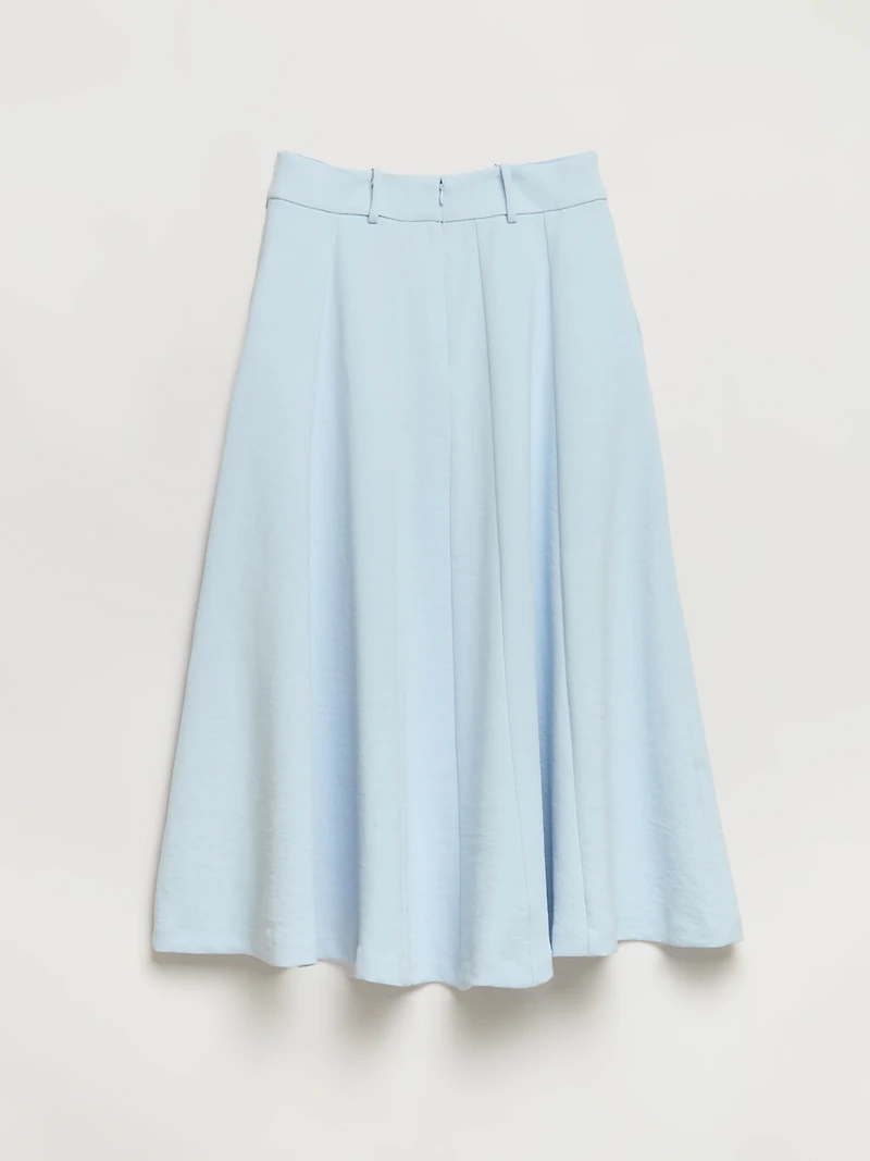 Kentucky Blue A-Line Crepe Skirt