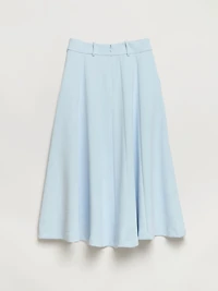 Kentucky Blue A-Line Crepe Skirt